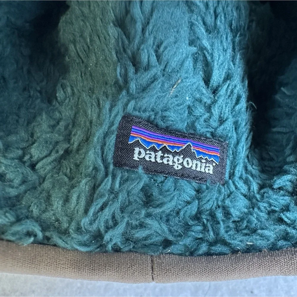 Patagonia Baby Reversible Beanie Hat Geo Knit Nettle Colorful Sz 3-6 Months